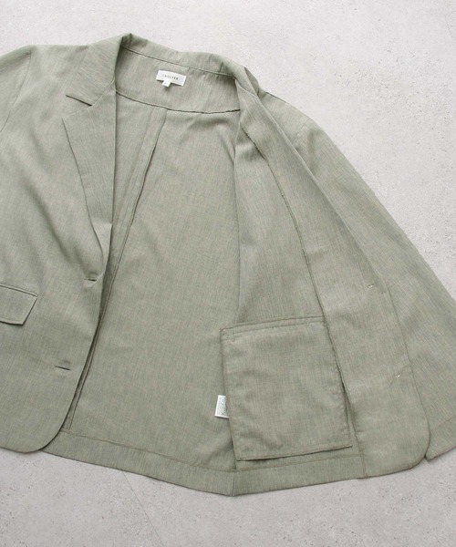 Chillfar（チルファー）の「カラーシャツジャケット（テーラードジャケット・レディース・ブラック/オレンジ/グリーン/アイボリー/マスタード/グレイッシュベージュ・FREE）」の10枚目の写真