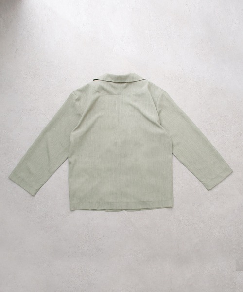 Chillfar（チルファー）の「カラーシャツジャケット（テーラードジャケット・レディース・ブラック/オレンジ/グリーン/アイボリー/マスタード/グレイッシュベージュ・FREE）」の9枚目の写真