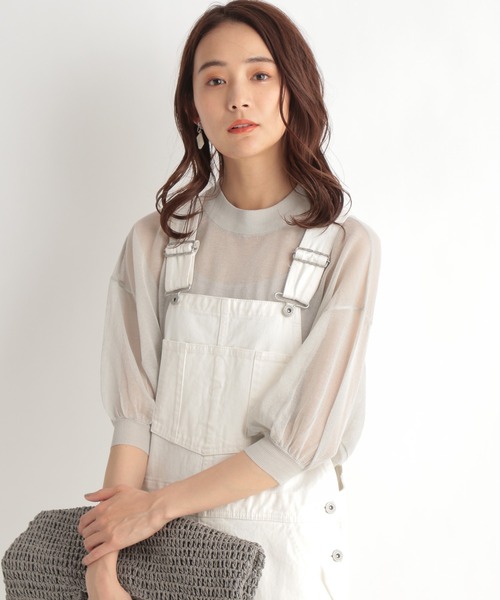 Andemiu(アンデミュウ)の「シアードルマンスリーブ2セット947184(ニット/セーター・レディース・ブラック/オレンジ/ライトグレー・FREE)」の1枚目の写真