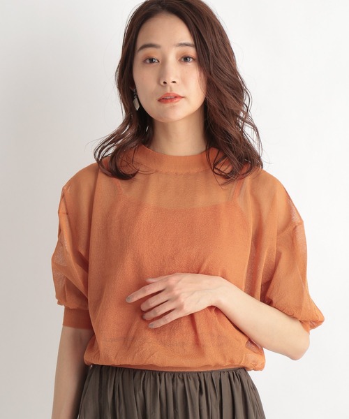 Andemiu(アンデミュウ)の「シアードルマンスリーブ2セット947184(ニット/セーター・レディース・ブラック/オレンジ/ライトグレー・FREE)」の6枚目の写真