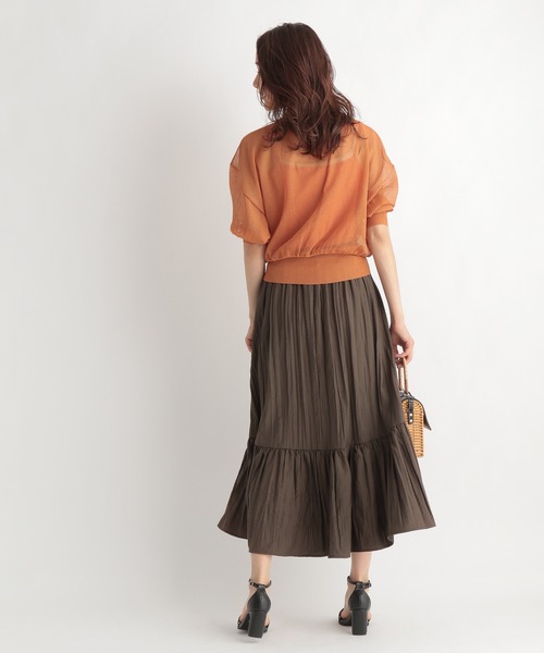 Andemiu(アンデミュウ)の「シアードルマンスリーブ2セット947184(ニット/セーター・レディース・ブラック/オレンジ/ライトグレー・FREE)」の8枚目の写真