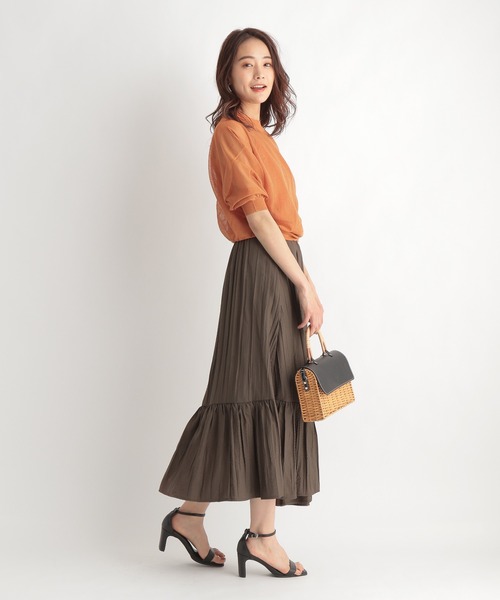 Andemiu(アンデミュウ)の「シアードルマンスリーブ2セット947184(ニット/セーター・レディース・ブラック/オレンジ/ライトグレー・FREE)」の11枚目の写真