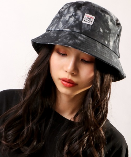 VISION STREET WEAR（ヴィジョンストリートウェア）の「【VISION STREET WEAR】タイダイ染バケットハット（ハット・メンズ・ブラック/グレー/サックスブルー・FREE）」の2枚目の写真