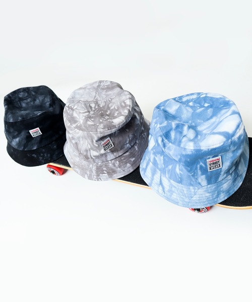 VISION STREET WEAR（ヴィジョンストリートウェア）の「【VISION STREET WEAR】タイダイ染バケットハット（ハット・メンズ・ブラック/グレー/サックスブルー・FREE）」の4枚目の写真