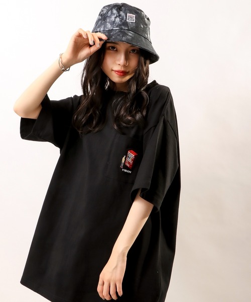 VISION STREET WEAR（ヴィジョンストリートウェア）の「【VISION STREET WEAR】タイダイ染バケットハット（ハット・メンズ・ブラック/グレー/サックスブルー・FREE）」の8枚目の写真