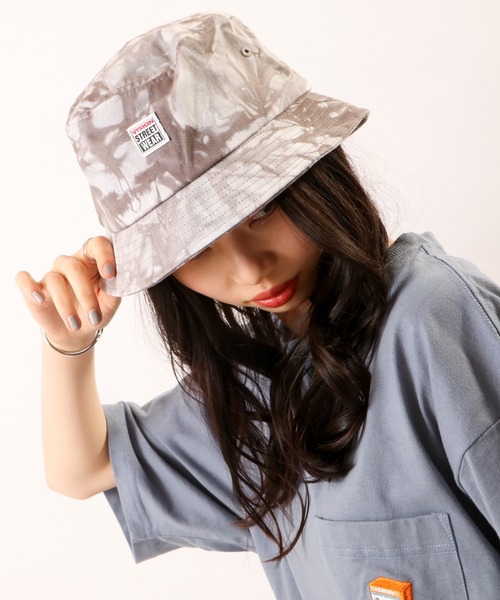 VISION STREET WEAR（ヴィジョンストリートウェア）の「【VISION STREET WEAR】タイダイ染バケットハット（ハット・メンズ・ブラック/グレー/サックスブルー・FREE）」の15枚目の写真
