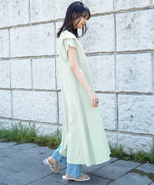 mikke（ミッケ）の「ショルダータックバックスリットキーネックワンピース（ワンピース・レディース・ブラック/ブラウン/カーキ/アイボリー・FREE）」の22枚目の写真