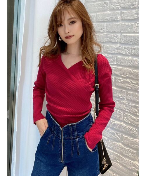 RESEXXY(リゼクシー)の「Vネックニット(ニット/セーター・レディース・ブラック・FREE)」の11枚目の写真