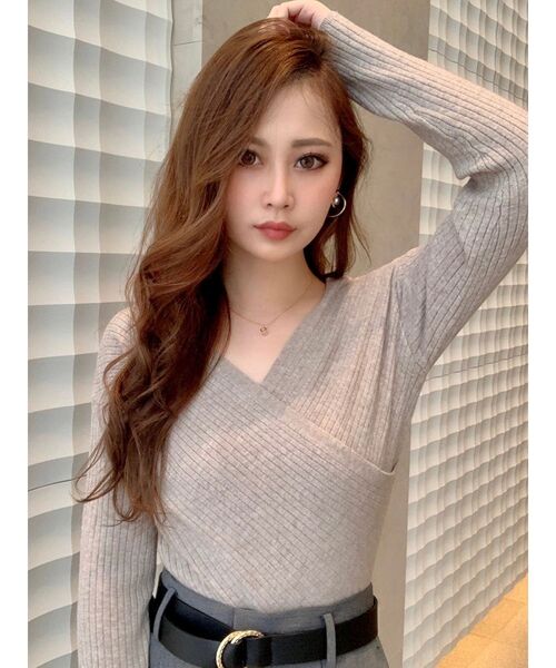 RESEXXY(リゼクシー)の「Vネックニット(ニット/セーター・レディース・ブラック・FREE)」の8枚目の写真