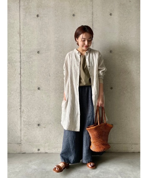 BEARDSLEY（ビアズリー）の「リネンデニムサルエルパンツ（その他パンツ・レディース・インディゴブルー・0/1/2）」の6枚目の写真