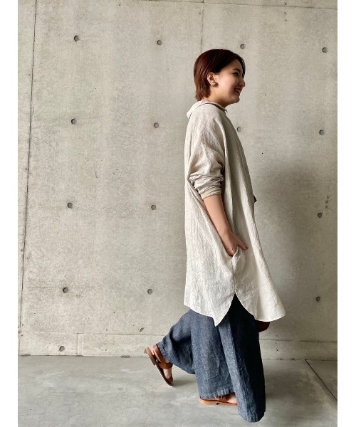 BEARDSLEY（ビアズリー）の「リネンデニムサルエルパンツ（その他パンツ・レディース・インディゴブルー・0/1/2）」の8枚目の写真