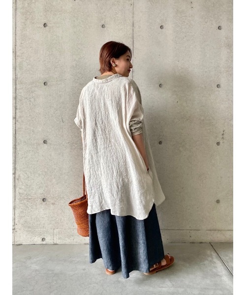 BEARDSLEY（ビアズリー）の「リネンデニムサルエルパンツ（その他パンツ・レディース・インディゴブルー・0/1/2）」の21枚目の写真