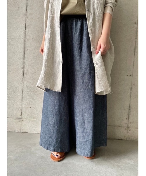 BEARDSLEY（ビアズリー）の「リネンデニムサルエルパンツ（その他パンツ・レディース・インディゴブルー・0/1/2）」の7枚目の写真