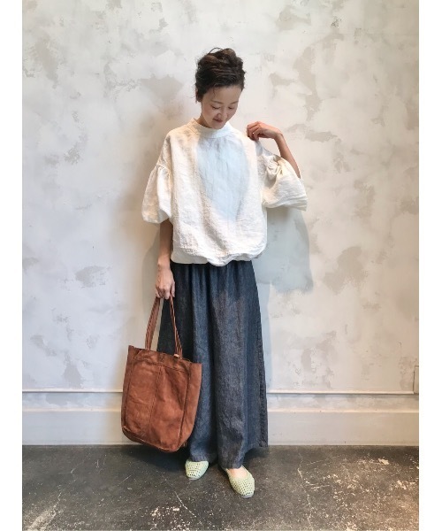 BEARDSLEY（ビアズリー）の「リネンデニムサルエルパンツ（その他パンツ・レディース・インディゴブルー・0/1/2）」の9枚目の写真