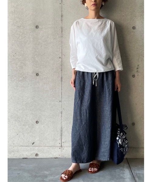 BEARDSLEY（ビアズリー）の「リネンデニムサルエルパンツ（その他パンツ・レディース・インディゴブルー・0/1/2）」の2枚目の写真