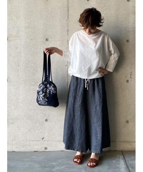 BEARDSLEY（ビアズリー）の「リネンデニムサルエルパンツ（その他パンツ・レディース・インディゴブルー・0/1/2）」の20枚目の写真