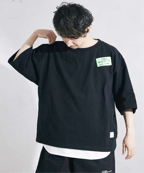 JOURNAL STANDARD relume(ジャーナルスタンダード レリューム)の「3XLヘビーウェイトビッグTシャツ(Tシャツ/カットソー・メンズ・ホワイト×ホワイト/ブラック/ライトグリーン/チャコールグレー/ホワイト・LARGE/XXX-LARGE)」の16枚目の写真