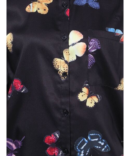 merry jenny（メリージェニー）の「ハーフスリーブmothシャツ（シャツ/ブラウス・レディース・ブラック/オフホワイト・FREE）」の9枚目の写真