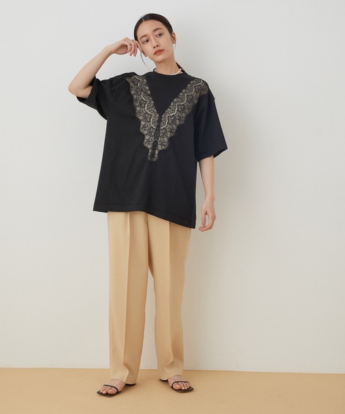 CAMBER(キャンバー)の「【CAMBER×VIOLETTE ROOM】レースTEE BLACK(Tシャツ/カットソー・レディース・ブラック・FREE)」の4枚目の写真