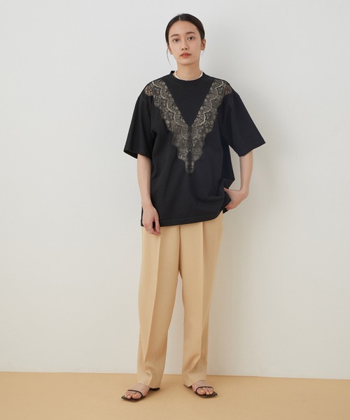CAMBER(キャンバー)の「【CAMBER×VIOLETTE ROOM】レースTEE BLACK(Tシャツ/カットソー・レディース・ブラック・FREE)」の3枚目の写真