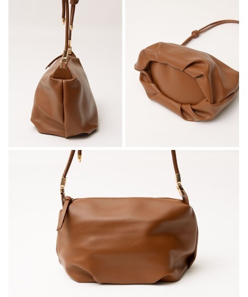 Re:EDIT（リエディ）の「サイドタックショルダーバッグ（ショルダーバッグ・レディース・ブラック/オフホワイト/キャメル・FREE）」の6枚目の写真