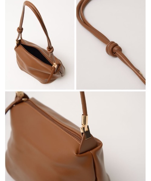 Re:EDIT（リエディ）の「サイドタックショルダーバッグ（ショルダーバッグ・レディース・ブラック/オフホワイト/キャメル・FREE）」の7枚目の写真