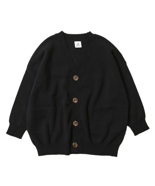 devirock（デビロック）の「コットン混リラックスカーディガン（カーディガン/ボレロ・キッズ・ブラック/ヘザーチャコール/ライトカーキ/ベージュ/杢グレー/ライトブラウン・150cm/140cm/160cm/120cm/110cm/100cm/130cm）」の11枚目の写真