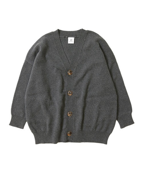 devirock（デビロック）の「コットン混リラックスカーディガン（カーディガン/ボレロ・キッズ・ブラック/ヘザーチャコール/ライトカーキ/ベージュ/杢グレー/ライトブラウン・150cm/140cm/160cm/120cm/110cm/100cm/130cm）」の13枚目の写真