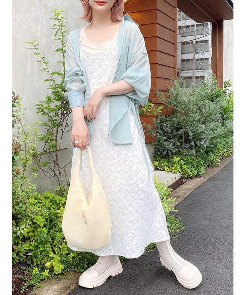 JUMELLE（ジュメロ）の「フラワーキャミワンピース（ワンピース・レディース・ピンク/ブルー・FREE）」の2枚目の写真