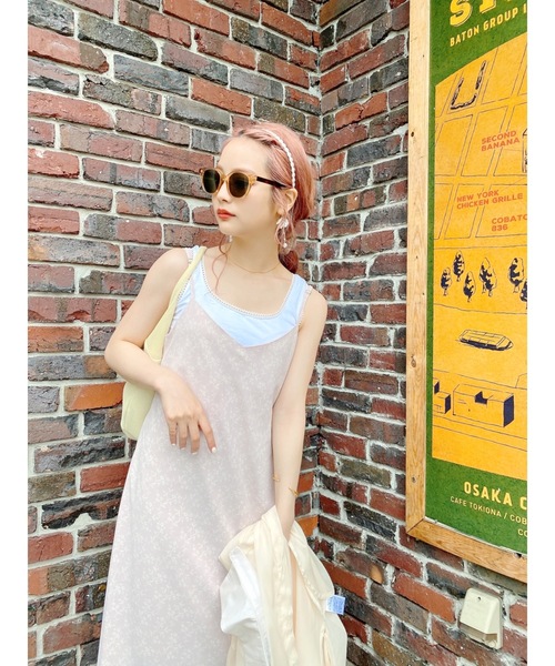 JUMELLE（ジュメロ）の「フラワーキャミワンピース（ワンピース・レディース・ピンク/ブルー・FREE）」の10枚目の写真