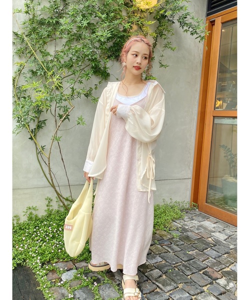 JUMELLE（ジュメロ）の「フラワーキャミワンピース（ワンピース・レディース・ピンク/ブルー・FREE）」の3枚目の写真