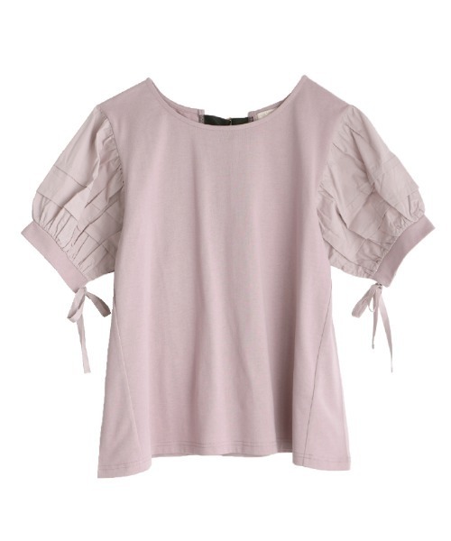バックデザインパフ袖ｐｏ Tシャツ カットソー Axes Axes Femme Femme セール トップス Poetique アクシーズ ファムポエティック のファッション