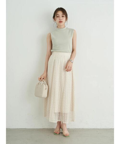 earth music&ecology（アースミュージックアンドエコロジー）の「ハイネックメローリブプルオーバー(ノースリブ) ＊（Tシャツ/カットソー・レディース・モカ/ミント/ブラック/ピンクベージュ/ネイビー/アイボリー・M/S）」の11枚目の写真