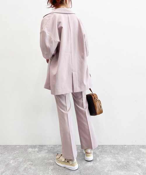 Heather(ヘザー)の「スリムフィットリネンライクフレアパンツ【SETUP対応】 959767(スラックス・レディース・ライトベージュ/サックスブルー/ピンク・S/M)」の19枚目の写真