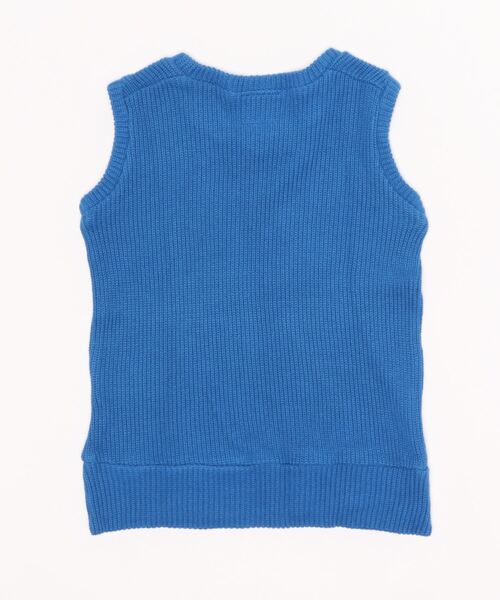 SWAP MEET MARKET（スワップミートマーケット）の「バーリーニットベスト（ニット/セーター・キッズ・ブルー・M）」の2枚目の写真