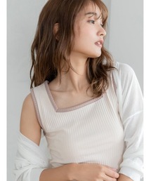 fifth | バイカラースクエアネックタンクトップ(キャミソール)