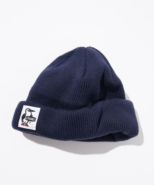 CHUMS（チャムス）の「CHUMS/チャムス 別注 BOOBY LOGO ROLL KINT CAP/ブービーロゴ ロールニットキャップ（ニットキャップ/ビーニー・メンズ・ブラック/ネイビー/グレー・ﾌﾘ-）」の7枚目の写真