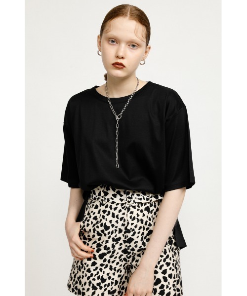 SLY(スライ)の「OVER SIZE SLIT T/SH オーバーサイズスリット Tシャツ(Tシャツ/カットソー・レディース・ホワイト/ブラック/ベージュ/グリーン・FREE)」の3枚目の写真