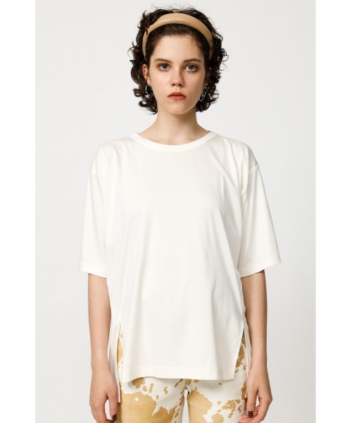 SLY(スライ)の「OVER SIZE SLIT T/SH オーバーサイズスリット Tシャツ(Tシャツ/カットソー・レディース・ホワイト/ブラック/ベージュ/グリーン・FREE)」の5枚目の写真