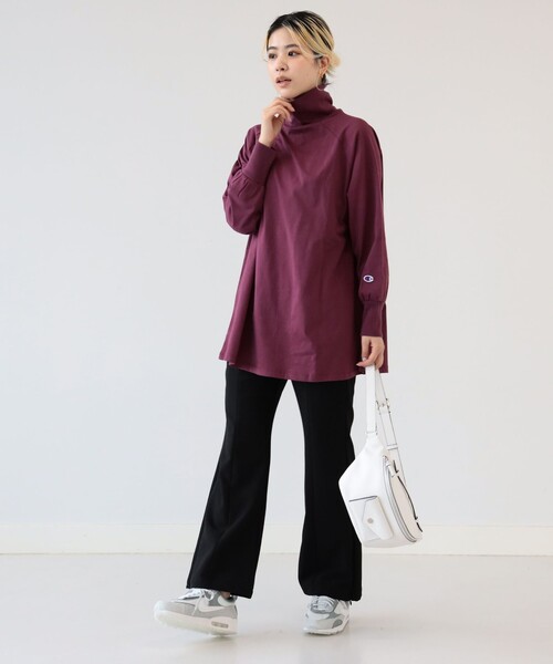 Ray BEAMS（レイビームス）の「Ray BEAMS / ジップ スリット フレア パンツ（その他パンツ・レディース・ブラック/ロイヤルブルー/ダークブラウン/オレンジ/グリーン/グリーン系その他4・1/0）」の9枚目の写真