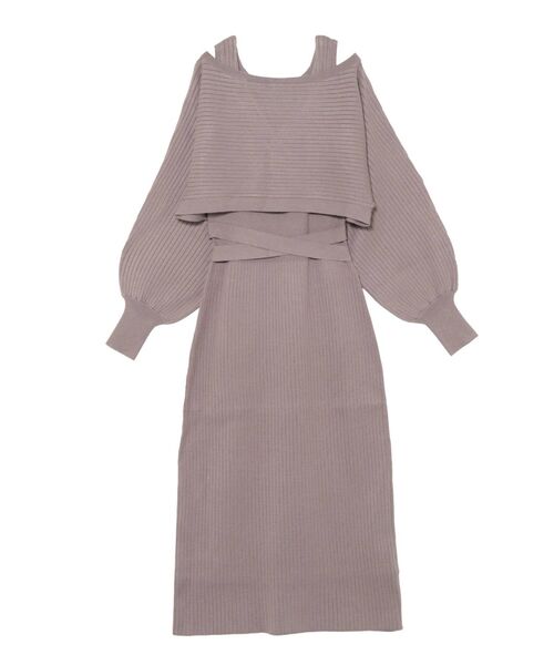 LAGUNAMOON（ラグナムーン）の「ボレロカーデニットワンピース（ワンピース・レディース・チャコールグレー/パープル/アイボリー・SMALL/MEDIUM）」の12枚目の写真