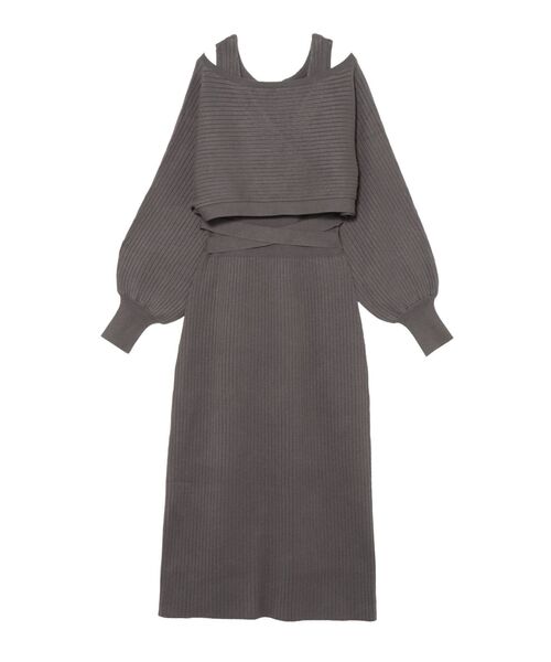 LAGUNAMOON（ラグナムーン）の「ボレロカーデニットワンピース（ワンピース・レディース・チャコールグレー/パープル/アイボリー・SMALL/MEDIUM）」の21枚目の写真