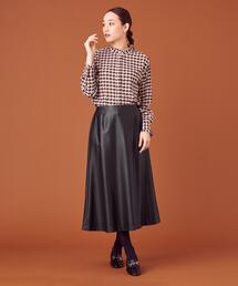 closet story | <closet story(クローゼットストーリー)>フェイクレザー フレア マキシスカート(スカート)
