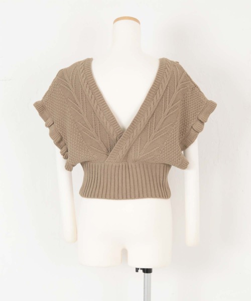 titivate（ティティベイト）の「ｶｼｭｸｰﾙﾎﾟｯﾌﾟｺｰﾝﾆｯﾄﾍﾞｽﾄ（ベスト）」 - WEAR