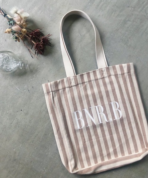 Banner Barrett（バナーバレット）の「キャンバスストライプトートバッグ（トートバッグ・レディース・ブラック/ブラウン/ベージュ/オレンジ・FREE）」の3枚目の写真