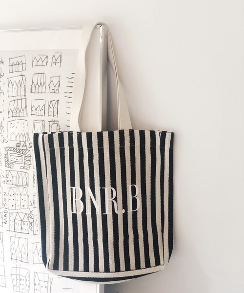 Banner Barrett（バナーバレット）の「キャンバスストライプトートバッグ（トートバッグ・レディース・ブラック/ブラウン/ベージュ/オレンジ・FREE）」の9枚目の写真