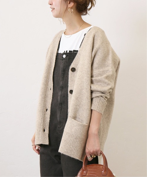 Simplicite（サンプリシテ）の「ウール混スムース編みカーディガン◆（カーディガン/ボレロ・レディース・ホワイト/ブラック/ベージュ・FREE）」の3枚目の写真