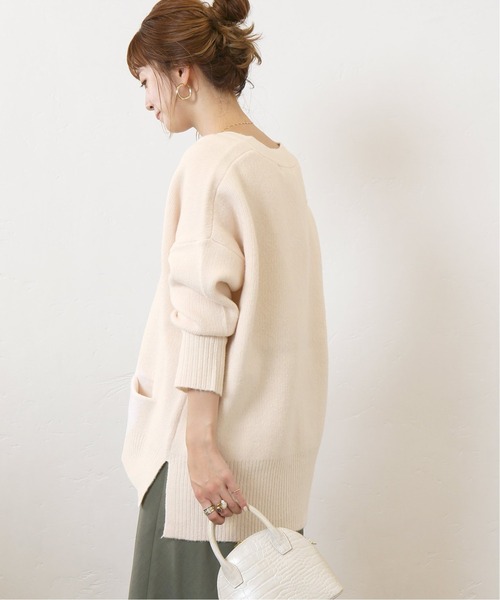 Simplicite（サンプリシテ）の「ウール混スムース編みカーディガン◆（カーディガン/ボレロ・レディース・ホワイト/ブラック/ベージュ・FREE）」の5枚目の写真