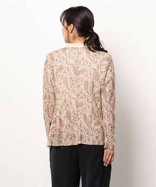 GGD（ジージーディー）の「ウォッシャブル麻チアフルプロウ゛ァンスギャザーカーデ（カーディガン/ボレロ・レディース・オレンジ・LL/L）」の2枚目の写真