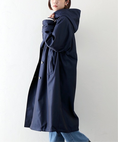 JOINT WORKS（ジョイントワークス）の「J-シャンブレーギャバフードトレンチコート（トレンチコート・レディース・ベージュ/ネイビー・FREE）」の2枚目の写真